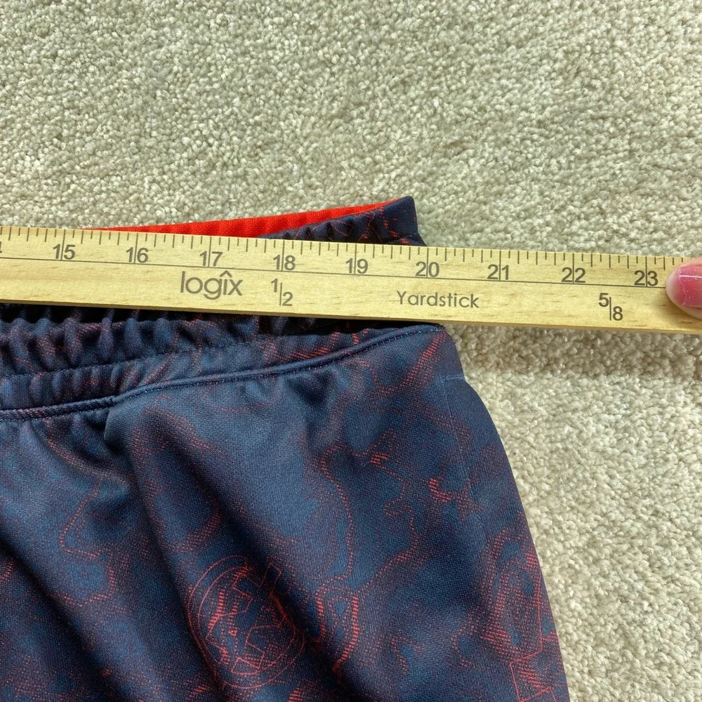 Nautica Competition Track‎ Pants Mens 3XL Navy Blue Red Topographic Print
